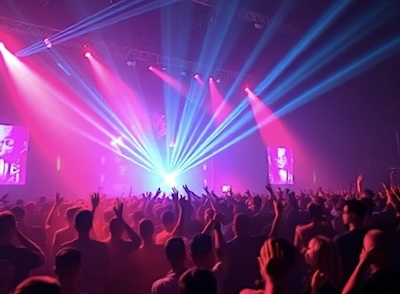 DJ Daniel Schalk bei einem Live-Set in einem Club in Linz